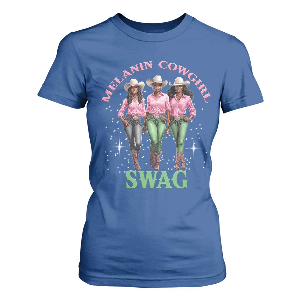 African Melanin Cowgirl Swag T Shirt For Women Cowgirls Black History