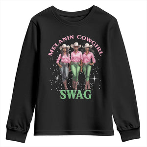 African Melanin Cowgirl Swag Youth Sweatshirt Cowgirls Black History