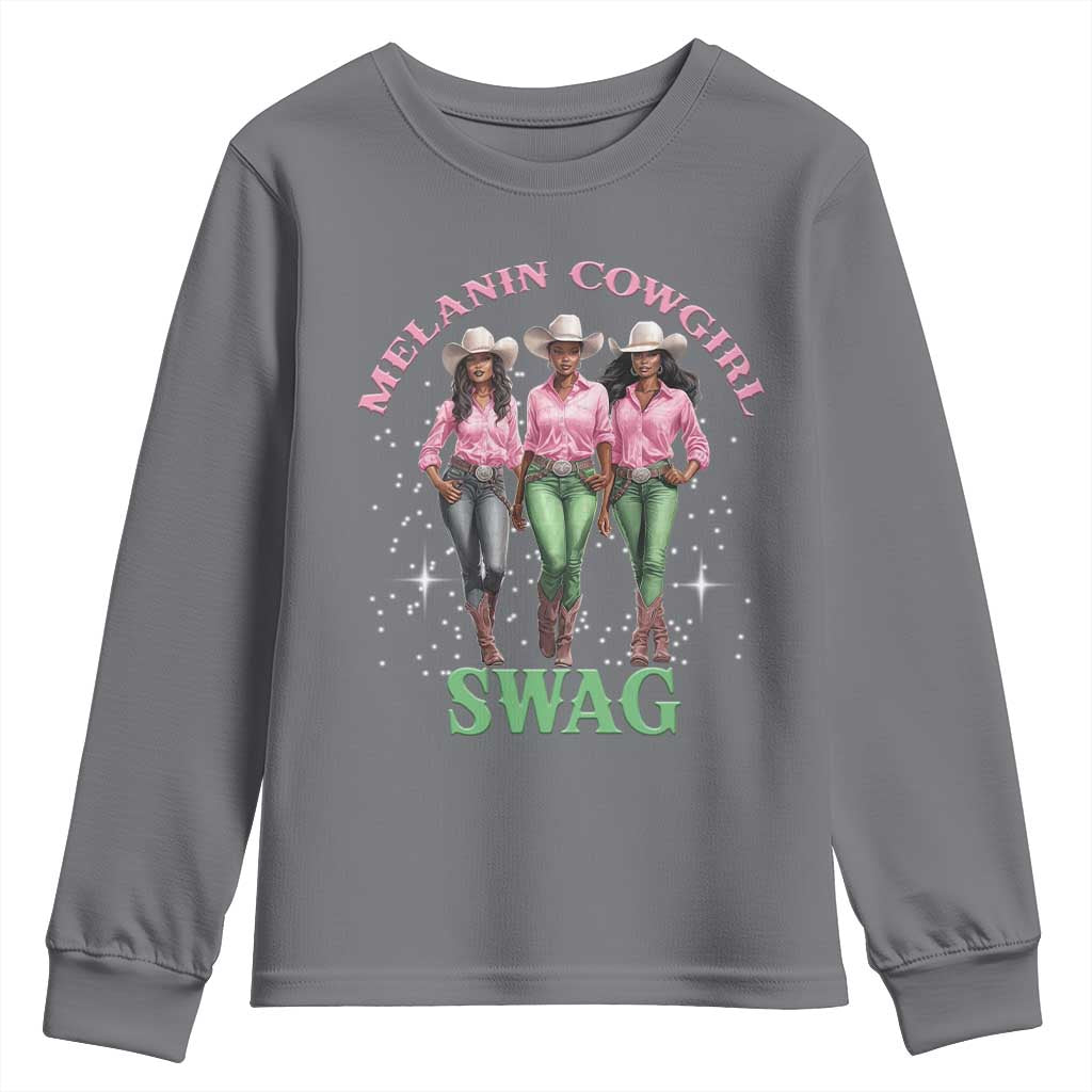 African Melanin Cowgirl Swag Youth Sweatshirt Cowgirls Black History