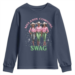 African Melanin Cowgirl Swag Youth Sweatshirt Cowgirls Black History