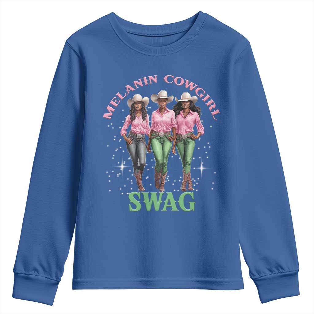African Melanin Cowgirl Swag Youth Sweatshirt Cowgirls Black History