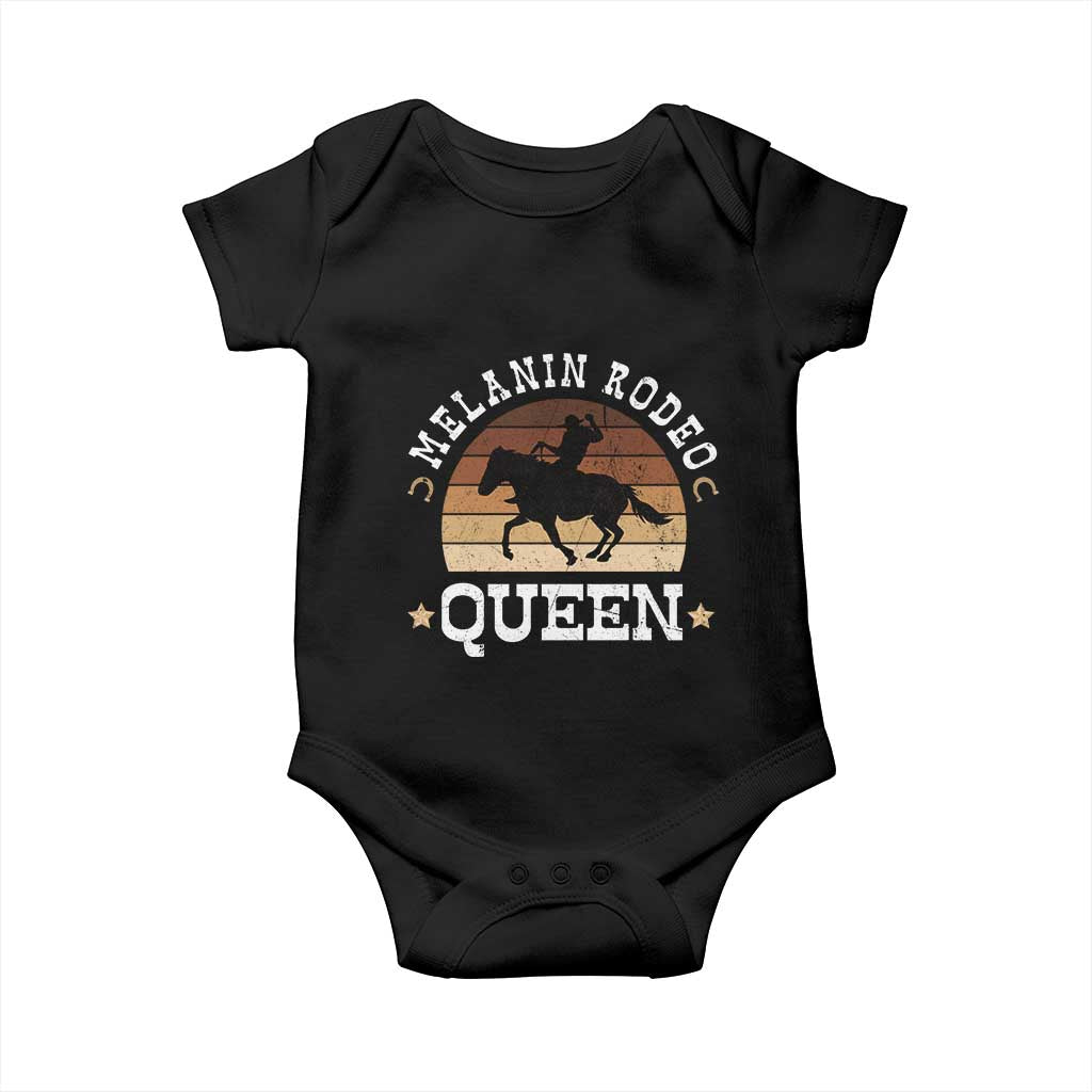 African Melanin Rodeo Queen Baby Onesie Cowgirl Riding Horse Cowgirls Retro
