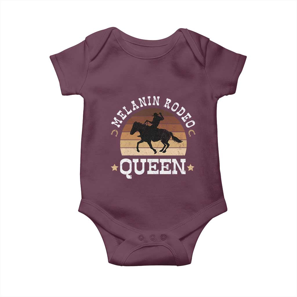 African Melanin Rodeo Queen Baby Onesie Cowgirl Riding Horse Cowgirls Retro