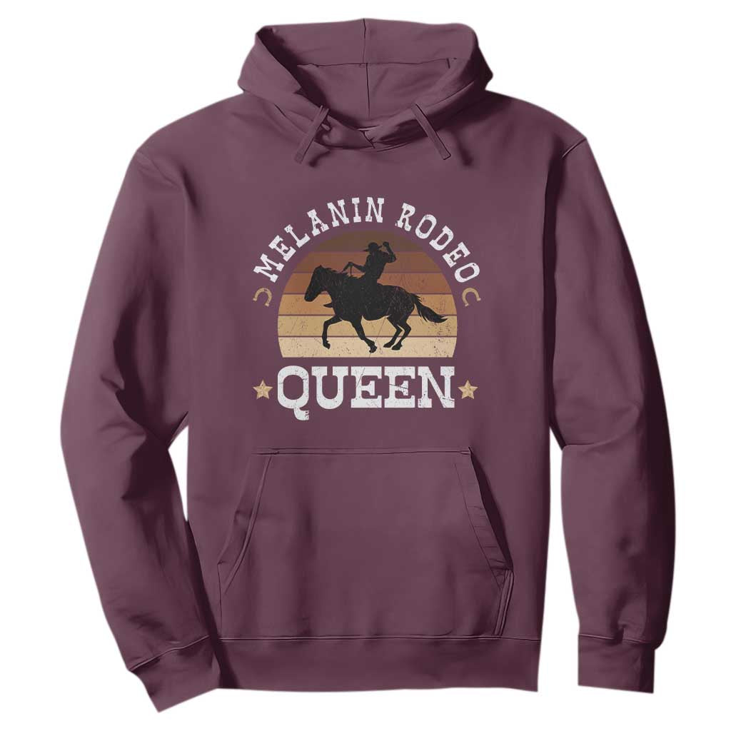African Melanin Rodeo Queen Hoodie Cowgirl Riding Horse Cowgirls Retro