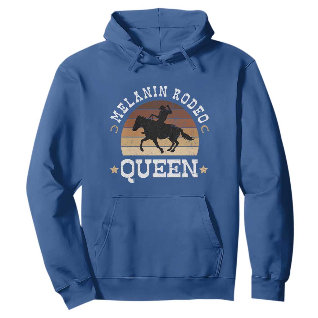African Melanin Rodeo Queen Hoodie Cowgirl Riding Horse Cowgirls Retro
