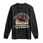 African Melanin Rodeo Queen Long Sleeve Shirt Cowgirl Riding Horse Cowgirls Retro