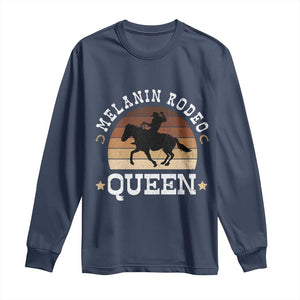African Melanin Rodeo Queen Long Sleeve Shirt Cowgirl Riding Horse Cowgirls Retro
