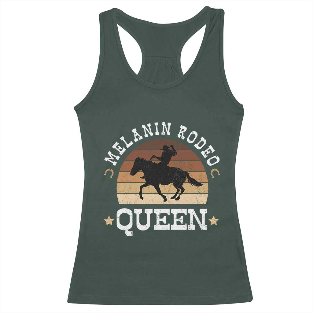African Melanin Rodeo Queen Racerback Tank Top Cowgirl Riding Horse Cowgirls Retro