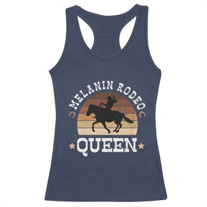African Melanin Rodeo Queen Racerback Tank Top Cowgirl Riding Horse Cowgirls Retro