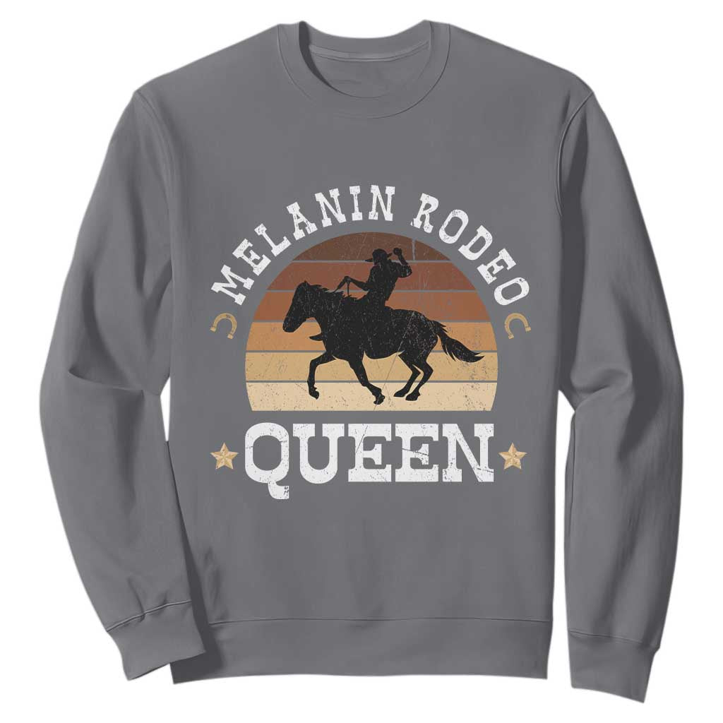 African Melanin Rodeo Queen Sweatshirt Cowgirl Riding Horse Cowgirls Retro