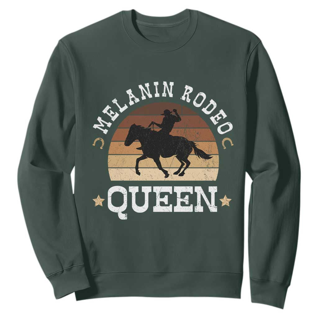 African Melanin Rodeo Queen Sweatshirt Cowgirl Riding Horse Cowgirls Retro