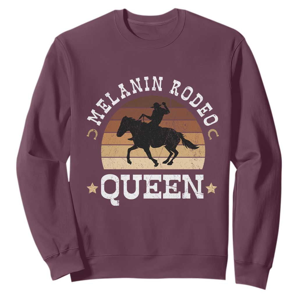African Melanin Rodeo Queen Sweatshirt Cowgirl Riding Horse Cowgirls Retro
