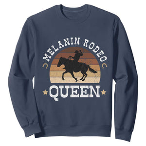 African Melanin Rodeo Queen Sweatshirt Cowgirl Riding Horse Cowgirls Retro