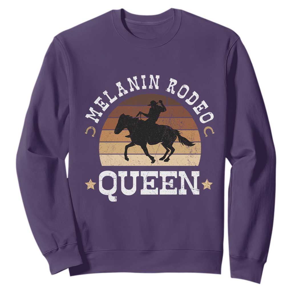 African Melanin Rodeo Queen Sweatshirt Cowgirl Riding Horse Cowgirls Retro
