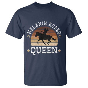 African Melanin Rodeo Queen T Shirt Cowgirl Riding Horse Cowgirls Retro