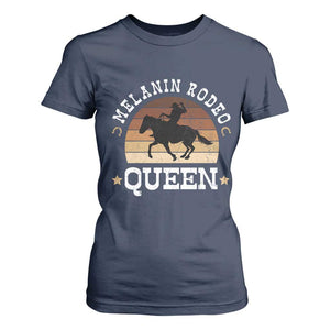 African Melanin Rodeo Queen T Shirt For Women Cowgirl Riding Horse Cowgirls Retro
