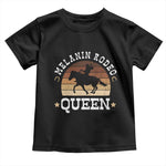 African Melanin Rodeo Queen Toddler T Shirt Cowgirl Riding Horse Cowgirls Retro