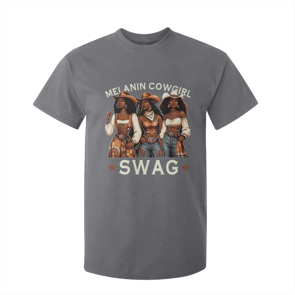 African Melanin Cowgirl Swag T Shirt For Kid Slay Cowgirls Black History