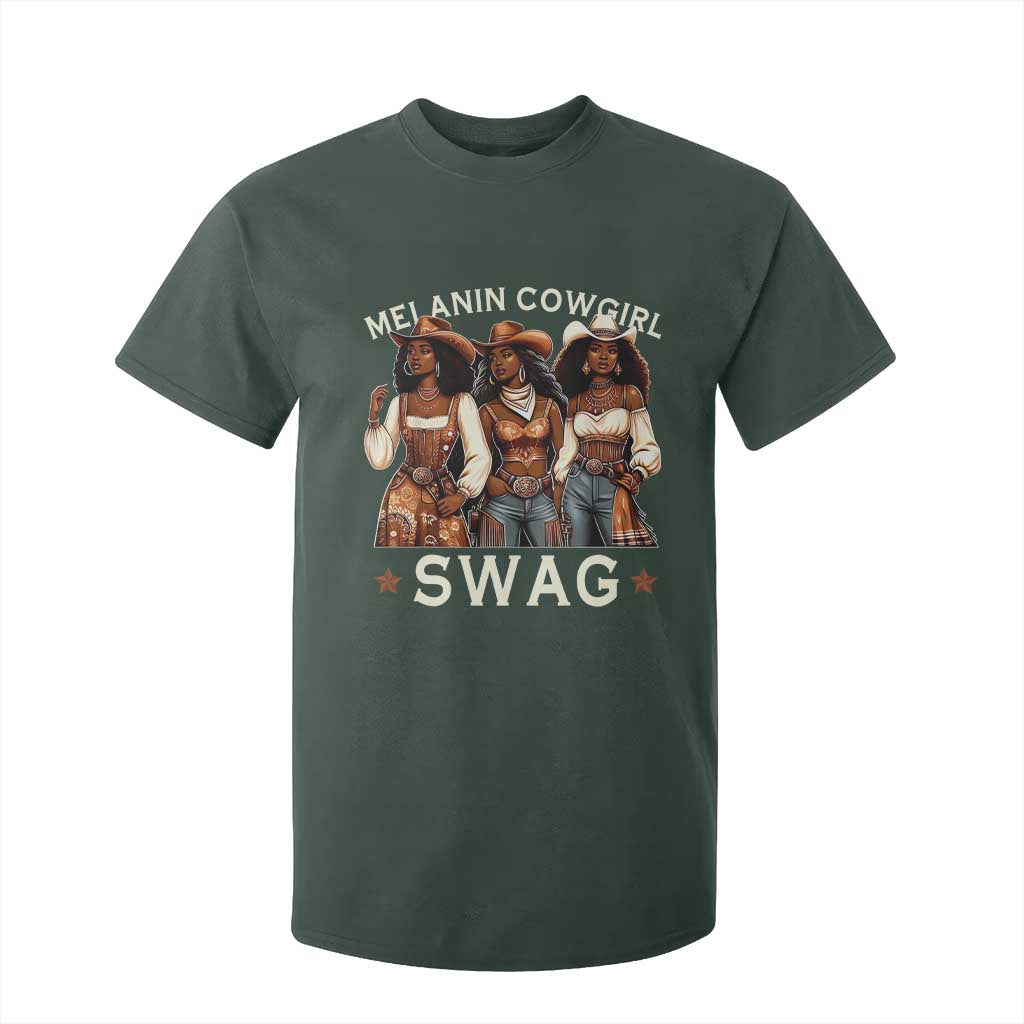 African Melanin Cowgirl Swag T Shirt For Kid Slay Cowgirls Black History