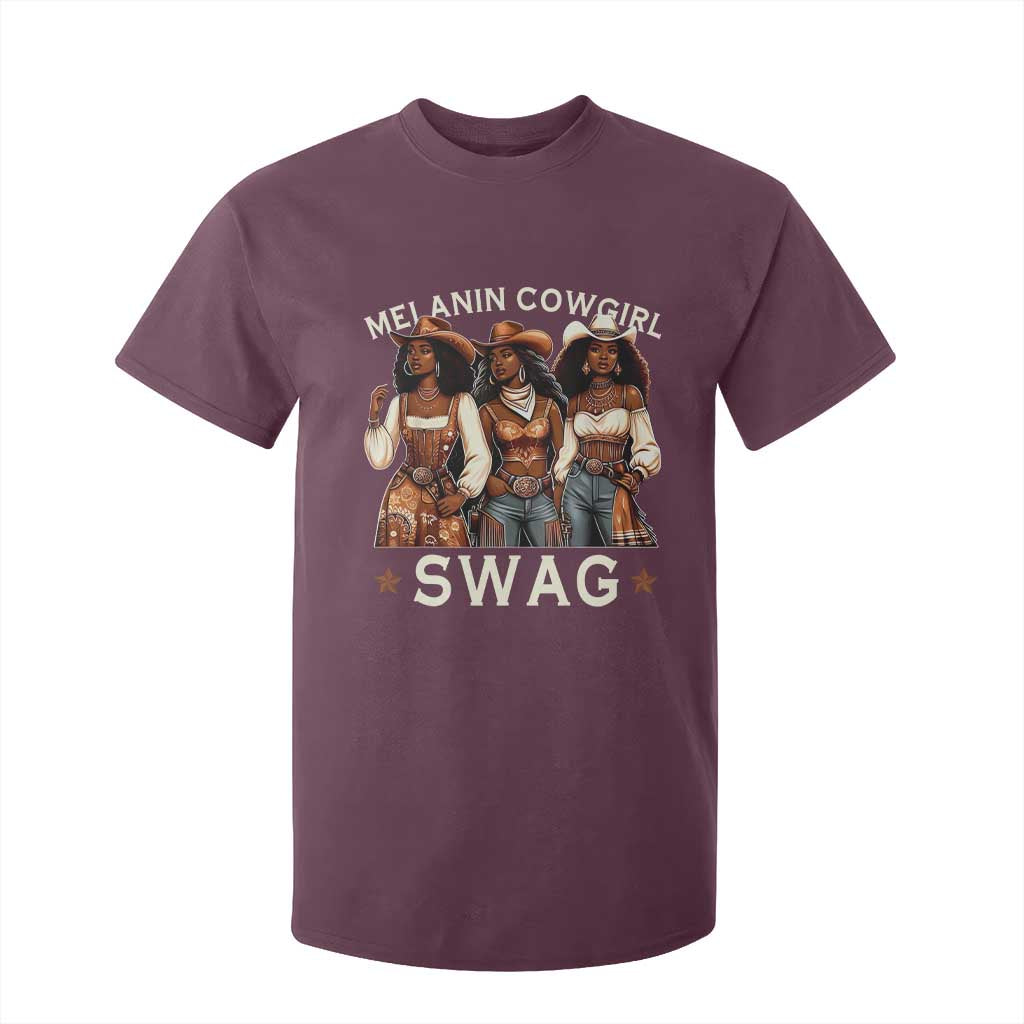 African Melanin Cowgirl Swag T Shirt For Kid Slay Cowgirls Black History