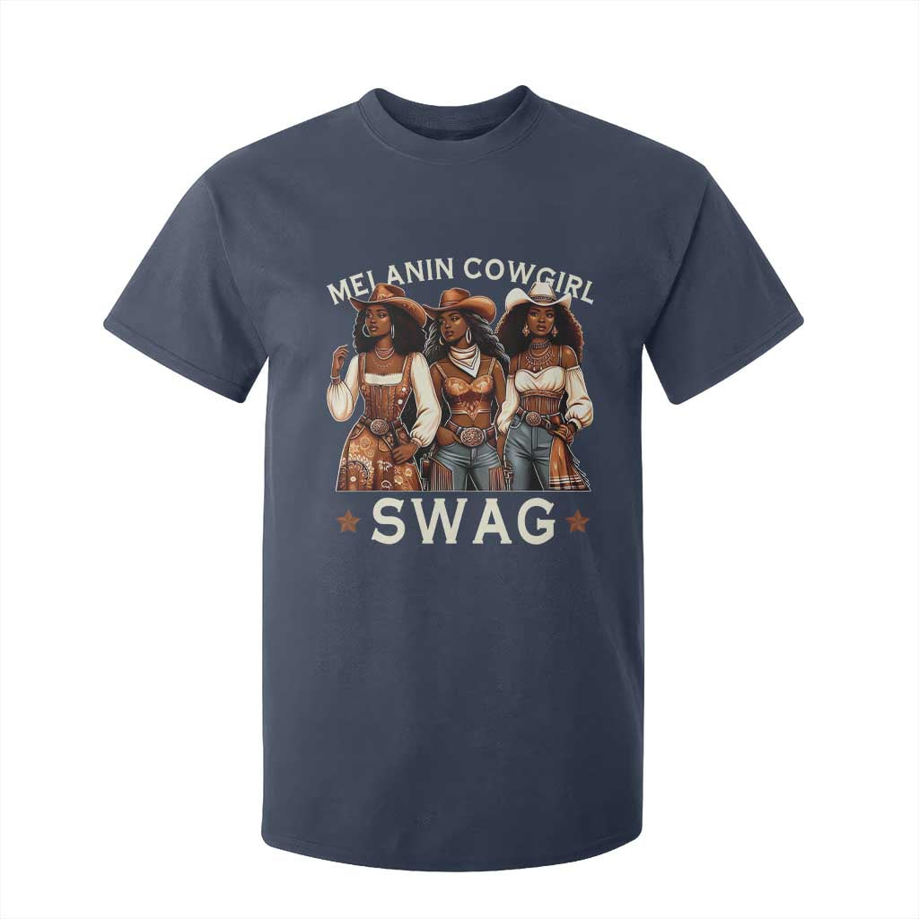African Melanin Cowgirl Swag T Shirt For Kid Slay Cowgirls Black History