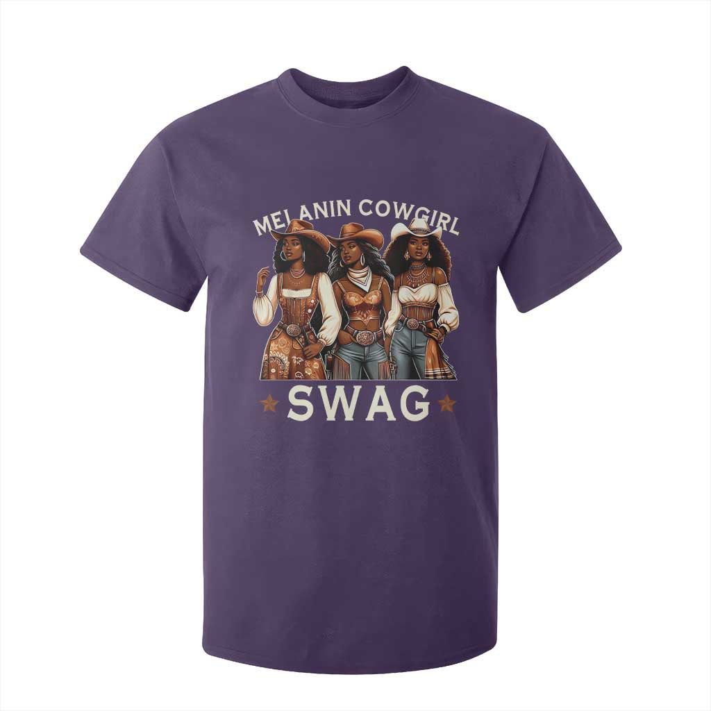 African Melanin Cowgirl Swag T Shirt For Kid Slay Cowgirls Black History