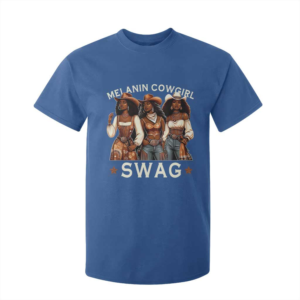 African Melanin Cowgirl Swag T Shirt For Kid Slay Cowgirls Black History