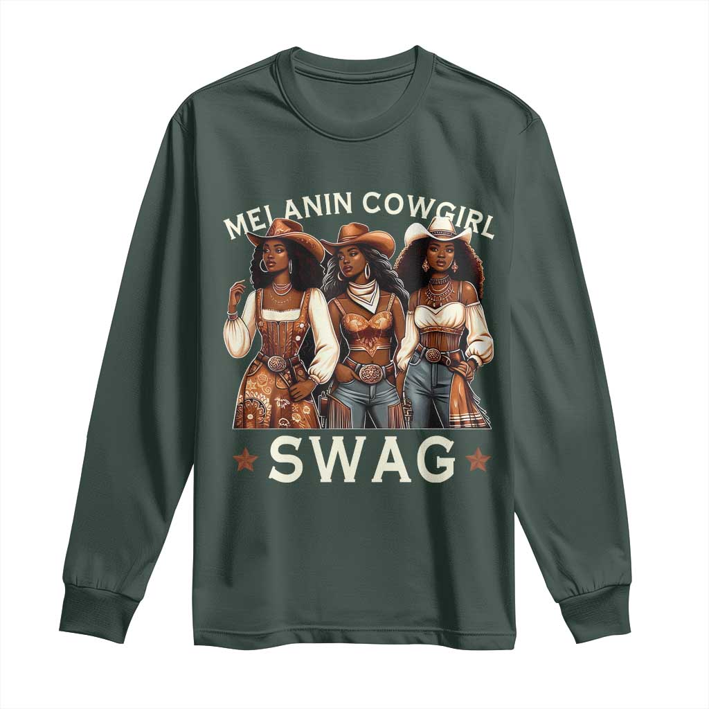 African Melanin Cowgirl Swag Long Sleeve Shirt Slay Cowgirls Black History