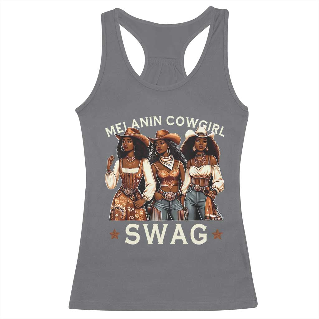 African Melanin Cowgirl Swag Racerback Tank Top Slay Cowgirls Black History