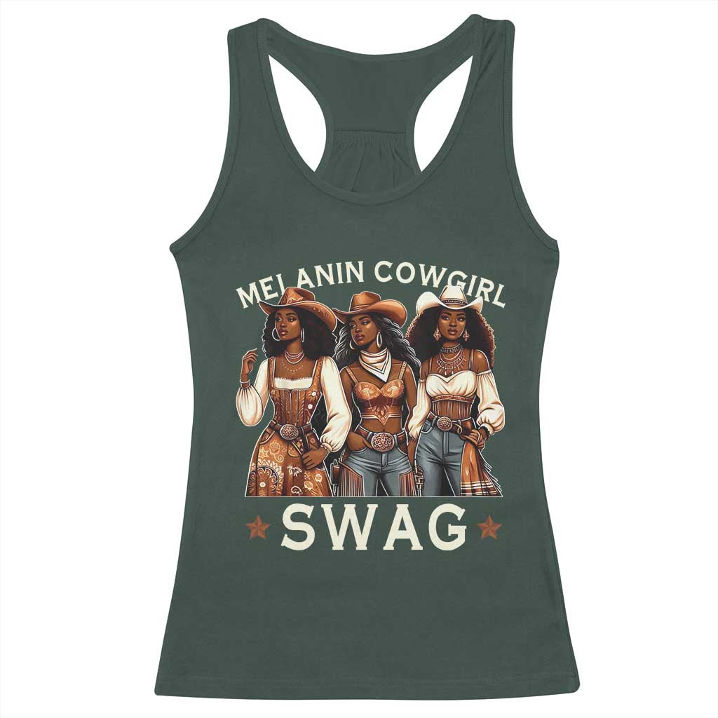 African Melanin Cowgirl Swag Racerback Tank Top Slay Cowgirls Black History