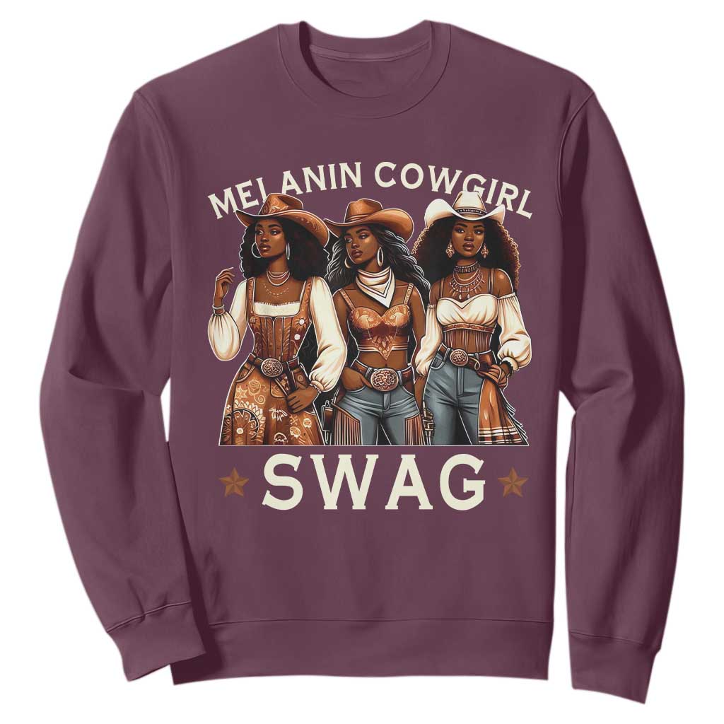 African Melanin Cowgirl Swag Sweatshirt Slay Cowgirls Black History