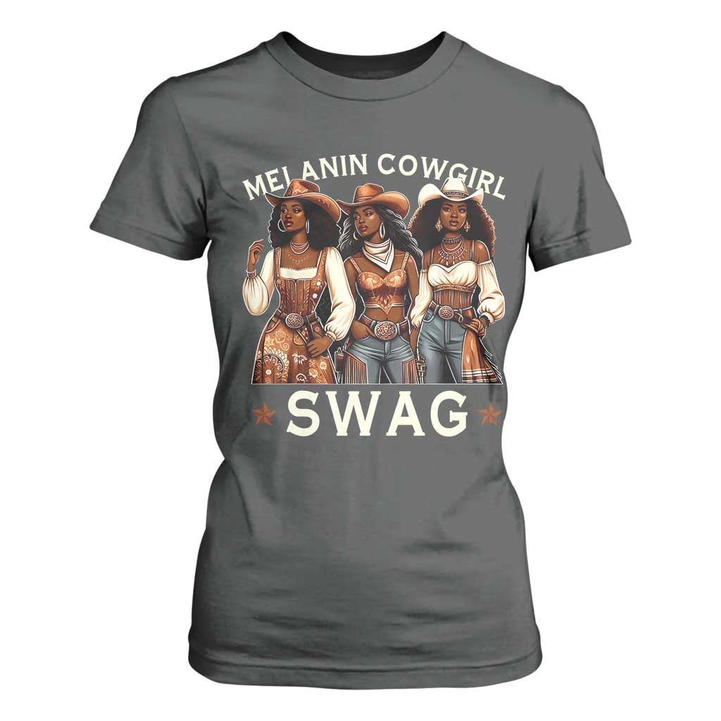 African Melanin Cowgirl Swag T Shirt For Women Slay Cowgirls Black History