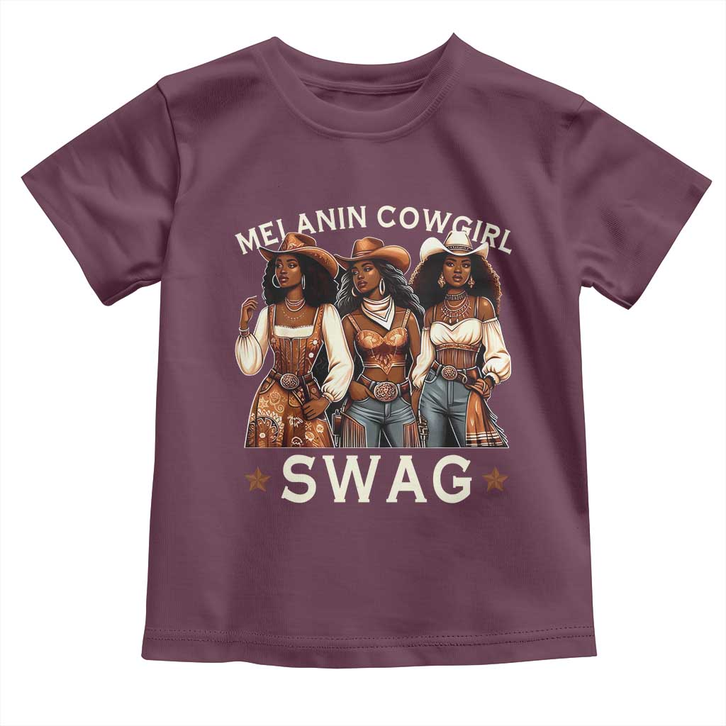 African Melanin Cowgirl Swag Toddler T Shirt Slay Cowgirls Black History
