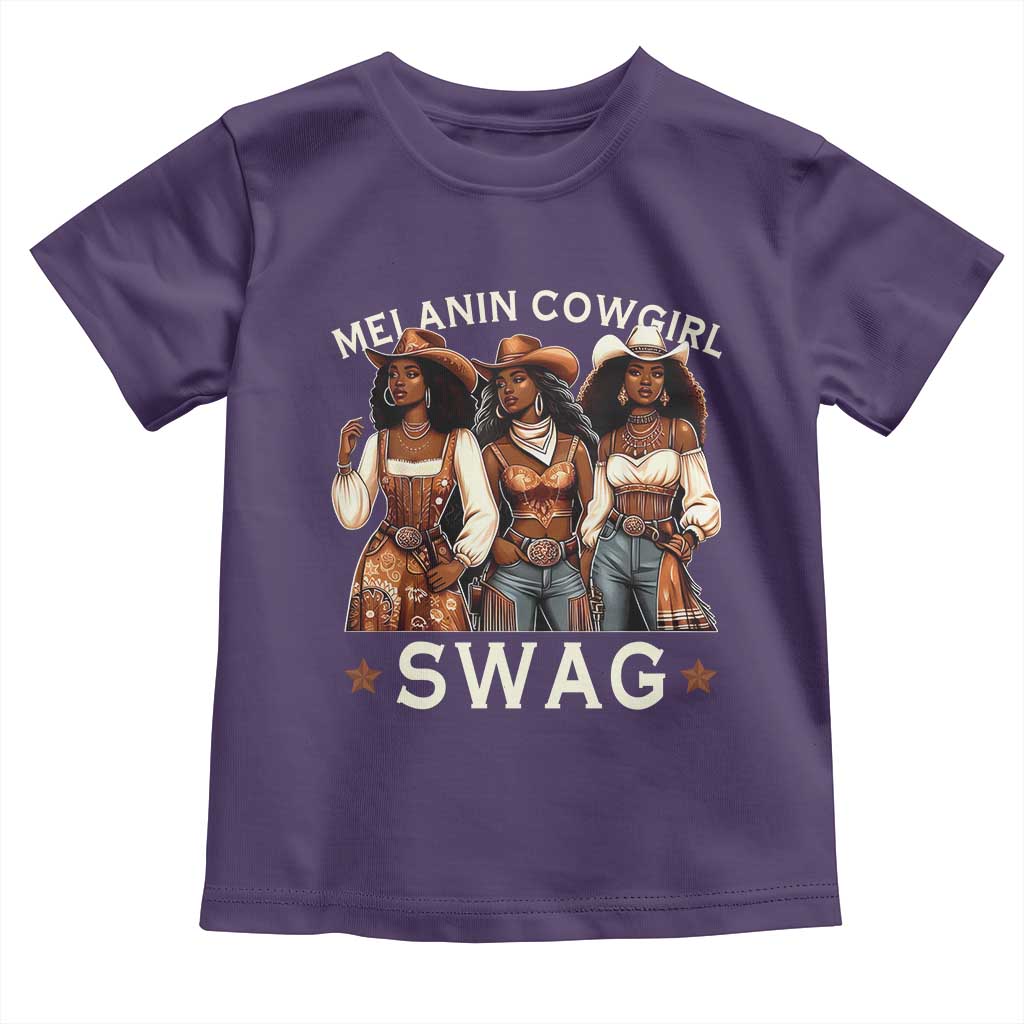 African Melanin Cowgirl Swag Toddler T Shirt Slay Cowgirls Black History