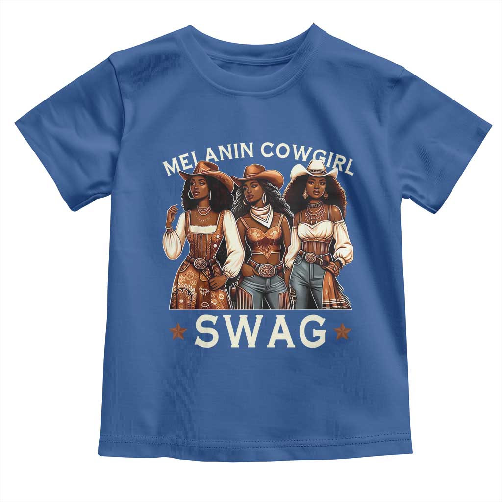 African Melanin Cowgirl Swag Toddler T Shirt Slay Cowgirls Black History