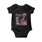 Melanin Cowgirl Boots & Bling Baby Onesie It's A Cowgirl Thing Black Girls