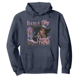 Melanin Cowgirl Boots & Bling Hoodie It's A Cowgirl Thing Black Girls