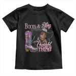 Melanin Cowgirl Boots & Bling Toddler T Shirt It's A Cowgirl Thing Black Girls