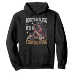 African Melanin Cowgirl Hoodie Boots & Bling It's A Cowgirl Thing Black History