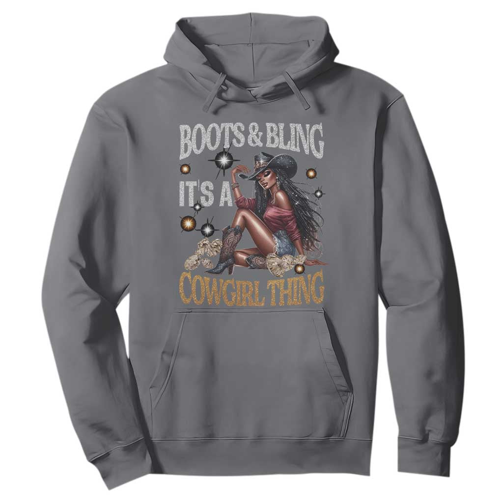 African Melanin Cowgirl Hoodie Boots & Bling It's A Cowgirl Thing Black History