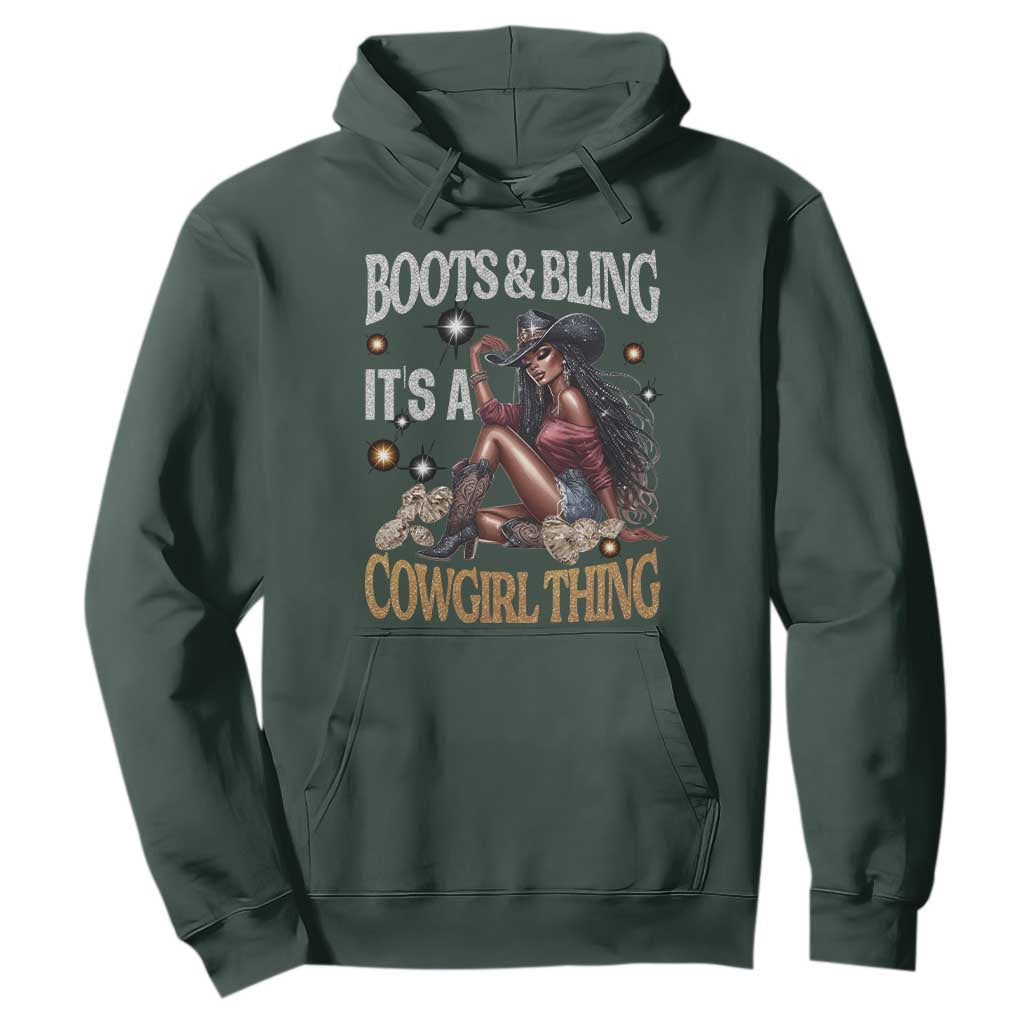 African Melanin Cowgirl Hoodie Boots & Bling It's A Cowgirl Thing Black History