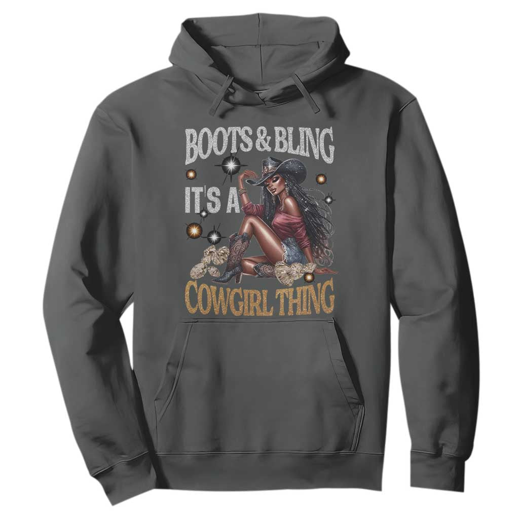African Melanin Cowgirl Hoodie Boots & Bling It's A Cowgirl Thing Black History