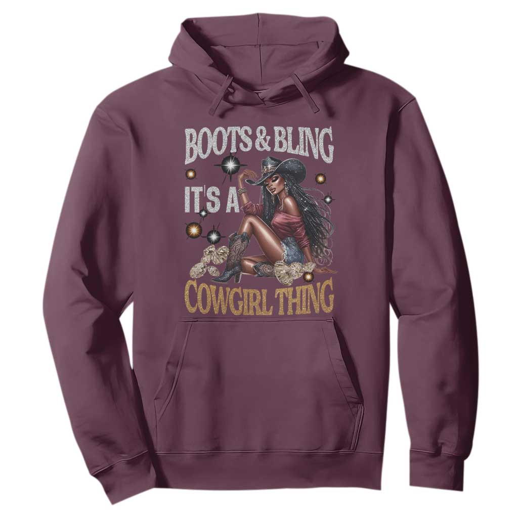 African Melanin Cowgirl Hoodie Boots & Bling It's A Cowgirl Thing Black History