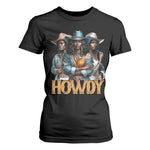 Howdy Melanin Cowgirl T Shirt For Women Retro Western Rodeo Cowgirls Black History