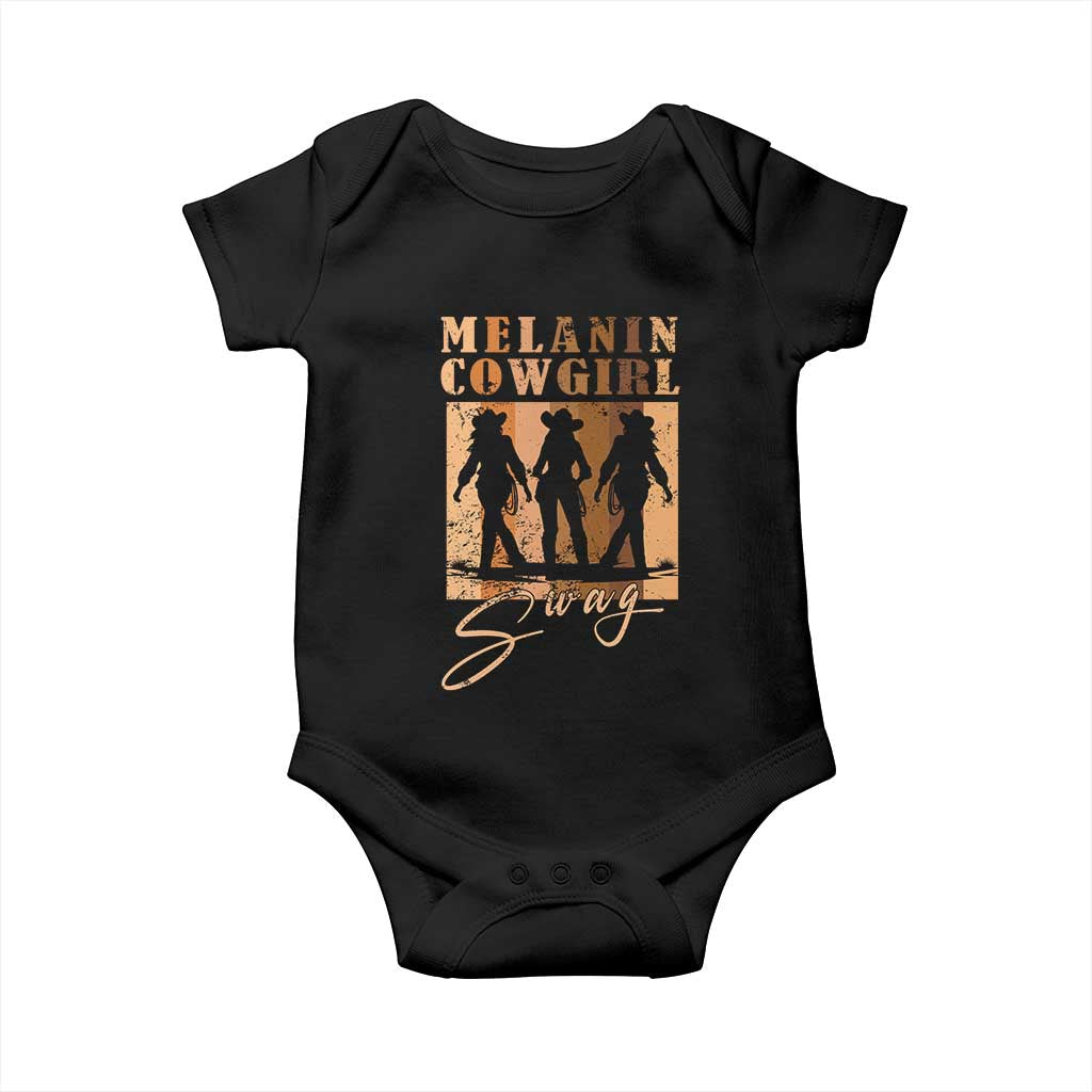 African Melanin Cowgirl Swag Baby Onesie Cowgirls Black History Pride Retro