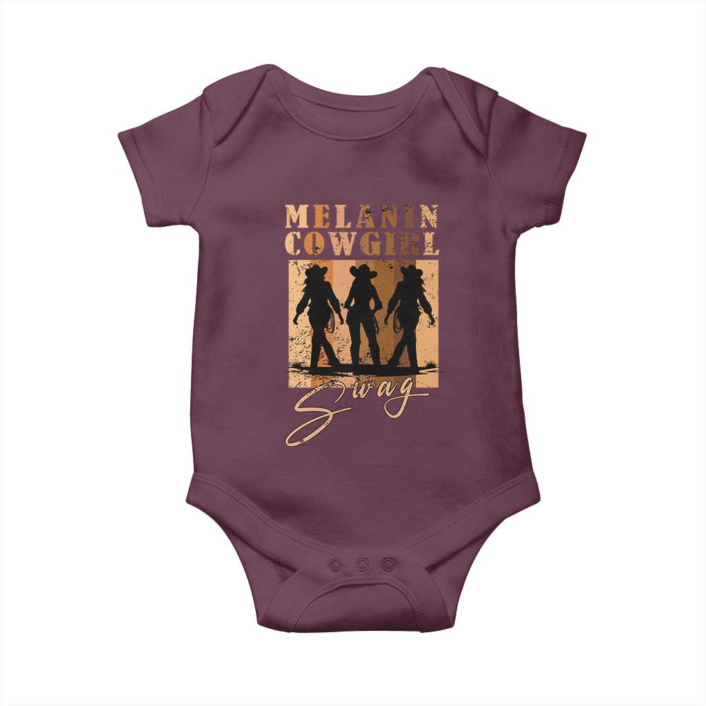 African Melanin Cowgirl Swag Baby Onesie Cowgirls Black History Pride Retro