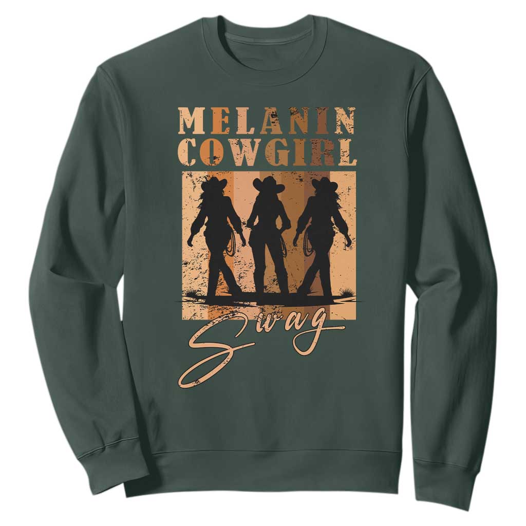 African Melanin Cowgirl Swag Sweatshirt Cowgirls Black History Pride Retro