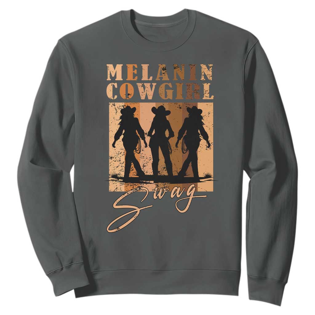 African Melanin Cowgirl Swag Sweatshirt Cowgirls Black History Pride Retro