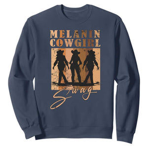 African Melanin Cowgirl Swag Sweatshirt Cowgirls Black History Pride Retro