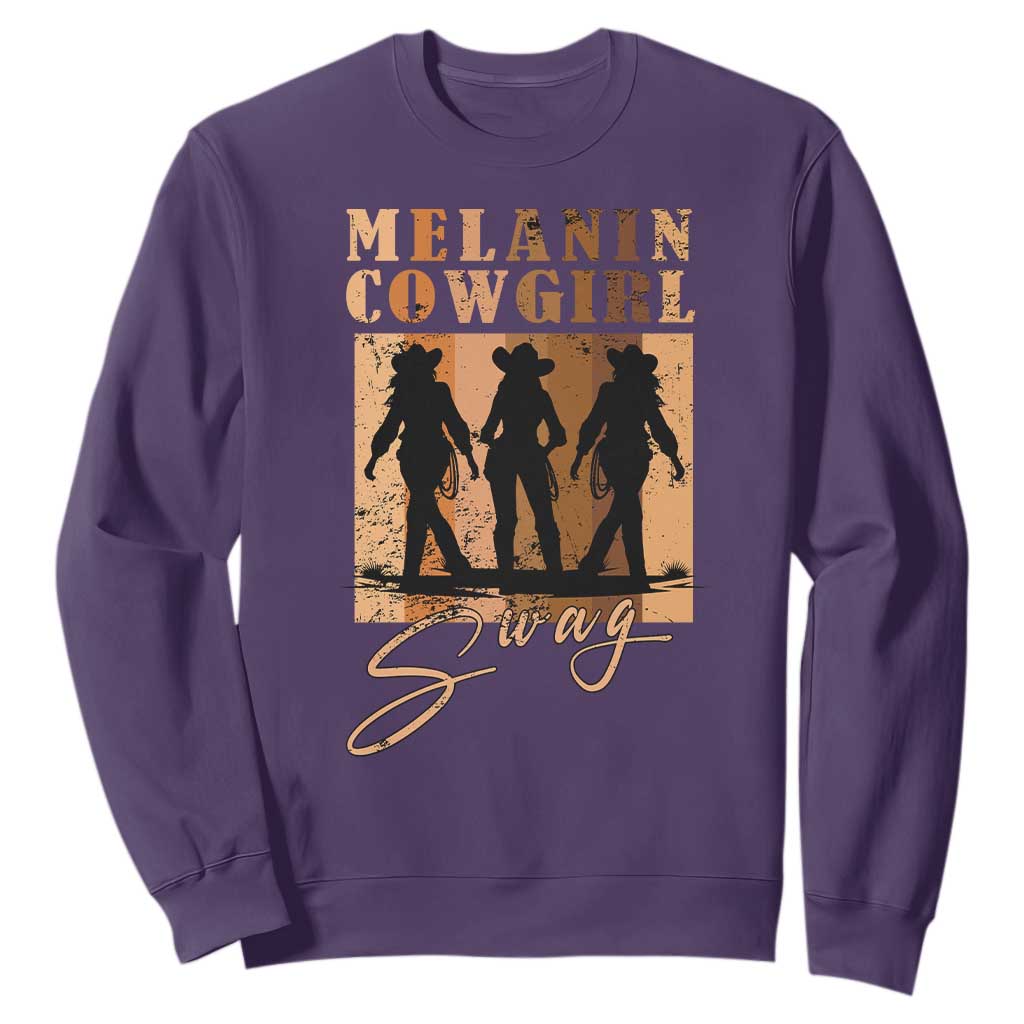 African Melanin Cowgirl Swag Sweatshirt Cowgirls Black History Pride Retro